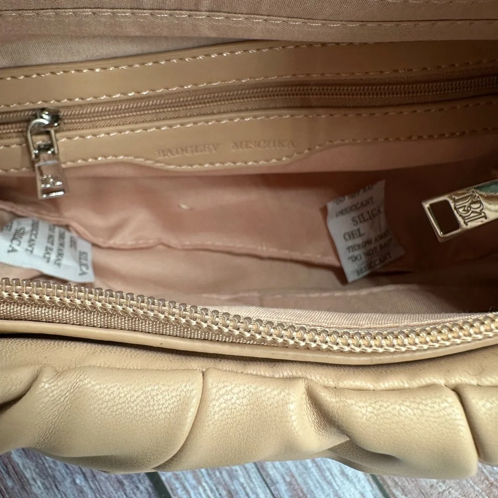 BADGLEY MISCHKA | Ruched Crescent Bag NWT